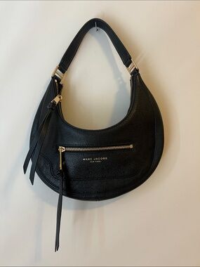 Marc Jacobs Black Leather Crescent Shoulder Bag
